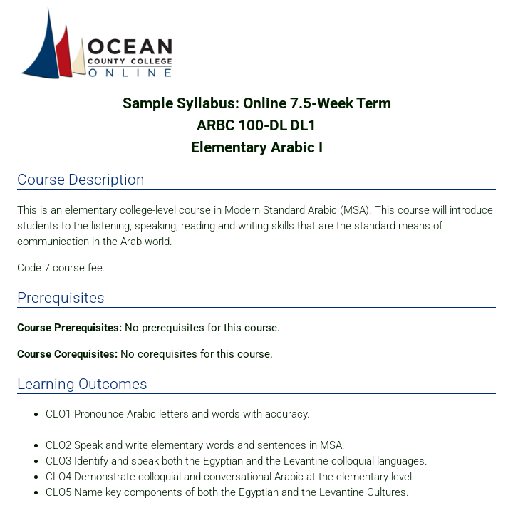 Simple Syllabus