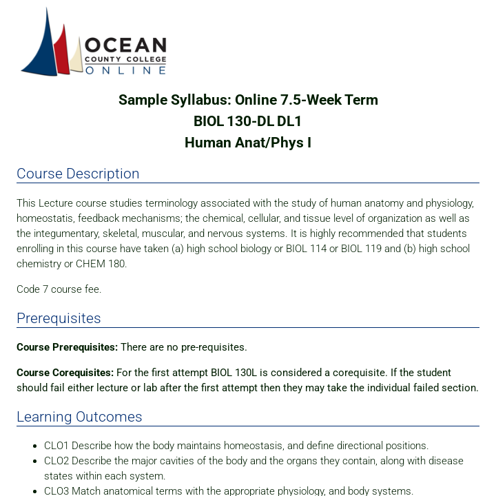 Simple Syllabus