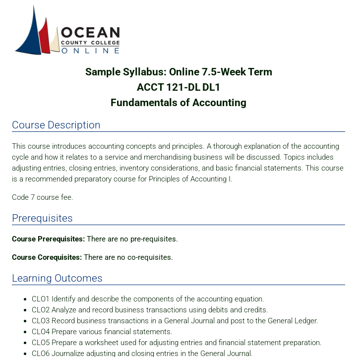 Simple Syllabus