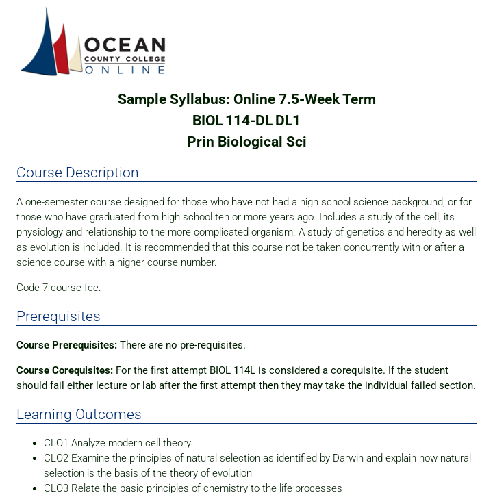 Simple Syllabus